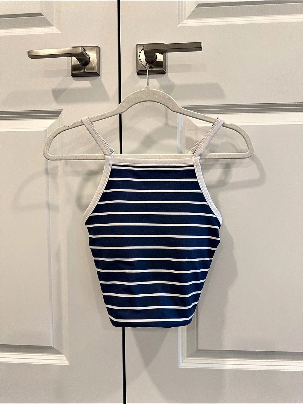 YPB sculptLUX Striped One-Piece in Blue & White Size Small Like New